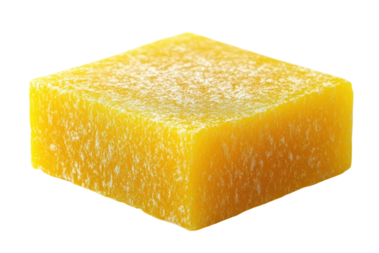 A block of yellow substance