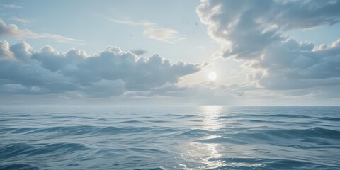 Ethereal light blue watercolor, dreamy ocean scene, calming brushstrokes ,  mood,  backdrop