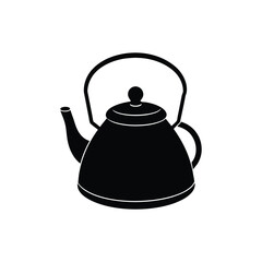kettle drum silhouette art illustration on white background