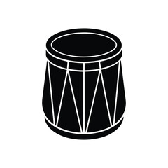 slit drum silhouette art illustration on white background