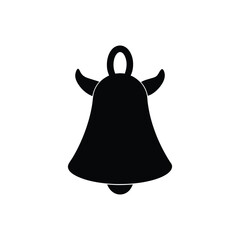 cowbell silhouette art illustration on white background