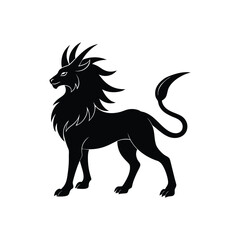 khene silhouette art illustration on white background