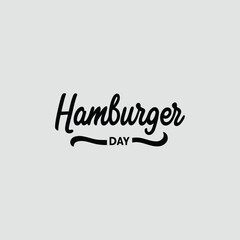 National Hamburger Day Poster with Burger and Balloons