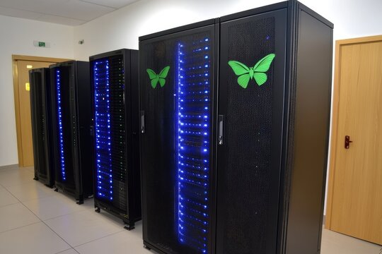 Server racks in a data center (2)