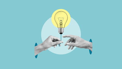 Knowledge Sharing as Leadership and Inspiration concept. Knowledge transfer and management. Ideas...