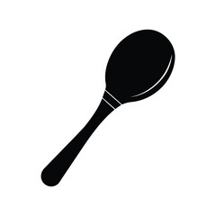 spoon marimba silhouette art illustration on white background