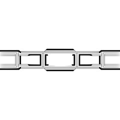 Abstract Geometric Art Deco Banner Design on White Background