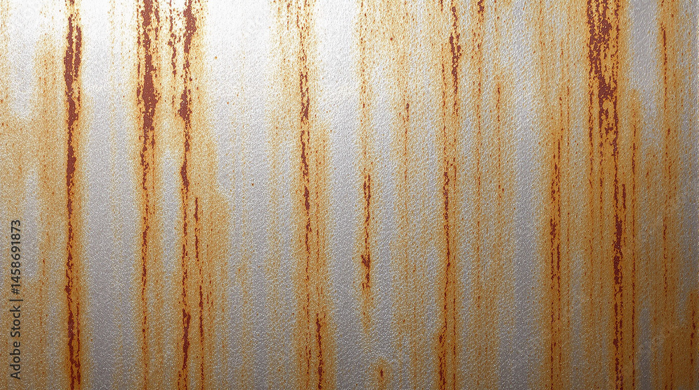 Poster rust stain texture: a captivating close-up showcases the striking visual of weathered steel, present