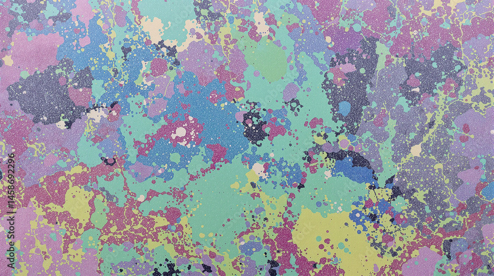 Poster abstract splatter art: a captivating abstract artwork showcasing a vibrant array of colorful splatte