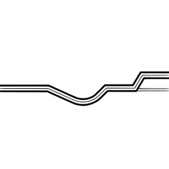 Minimalist Black Line Design on White Background