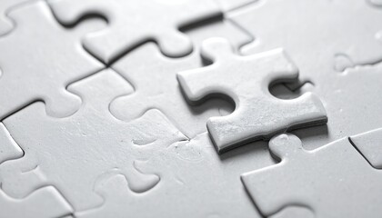 Interlocking Puzzle Pieces Emphasizing Connection and Completeness Concept