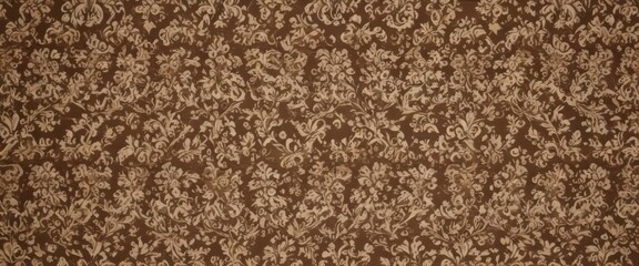 Fototapeta premium Elegant brown & beige damask wallpaper Seamless ornate pattern , surface, classic pattern, brown