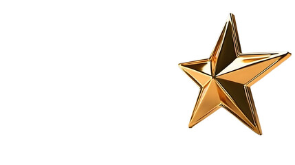 Fototapeta premium Shining Golden Star Symbolizing Achievement and Success in Various Contexts