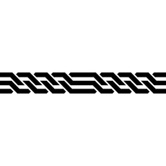 Minimalist Woven Line Border, Black and White Graphic Design