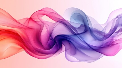 Obraz premium Colorful smoke swirls flowing across a light background