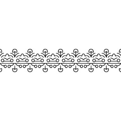 Minimalist Decorative Border with Organic Symmetry