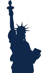 Silhouette statue of liberty