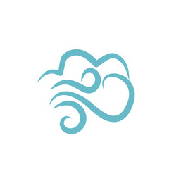 Air, wind, swirl in doodle illustration style. Sketch drawn air blow motion, smoke flow art, abstract line. Wave beach vector illustration. Isolated vector illustration.