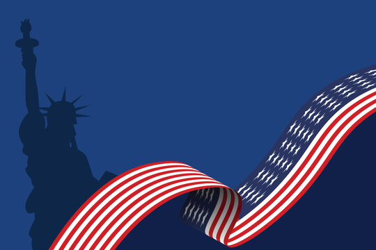 happy 4 th july independence day United states of america independence day with liberty statue - Powered by Adobe