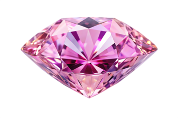 pink diamond isolated on white background PNG