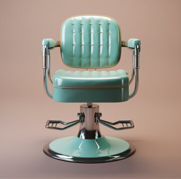 A 3D Model OF A 1950'S HAIR Salon Chair