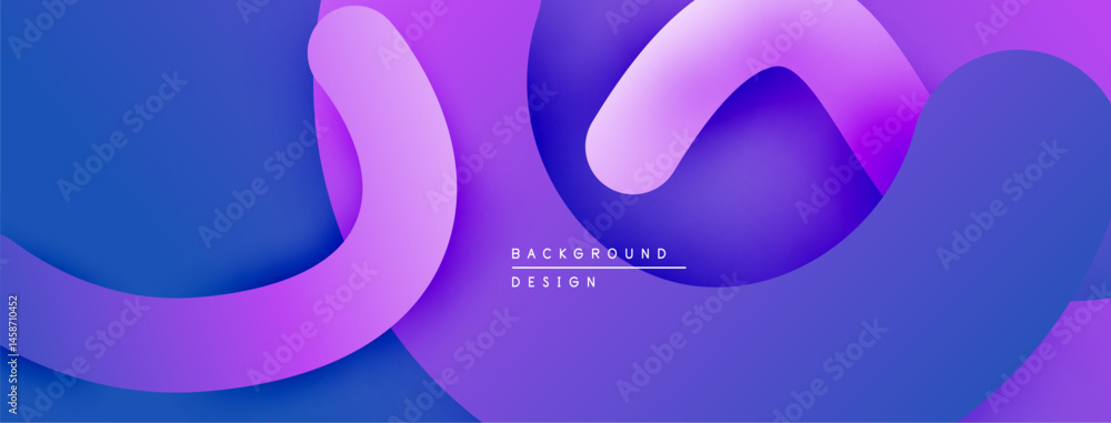 Poster abstract fluid shapes, vibrant purple hues, modern design. smooth gradients create dynamic visual im