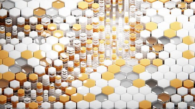 Hexagon pattern changing in seamless flow.