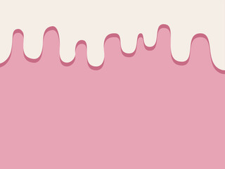 Pink Dripping Cream Background &ndash; Cute Frosting-Inspired Abstract Design