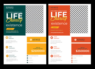 Charity flyer design Charity organization, nonprofit, go, donation, fundraising, commonality,Fully Customizable, Professional, and High-Quality Layout for Donation Drives, Charity Events, Volunteer Re