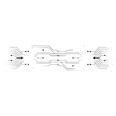 Minimalist Tech Background: Circuit Board Design on White