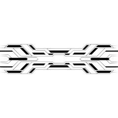 Futuristic Tech Design, Black & White Circuit Board, Abstract Vector Background