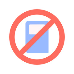 Illegal Book icon vector image. Suitable for mobile apps, web apps and print media.