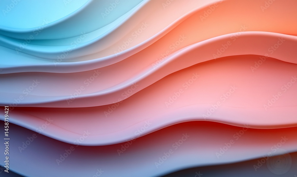 Poster subtle gradient waves background with a smooth flow and pastel hues