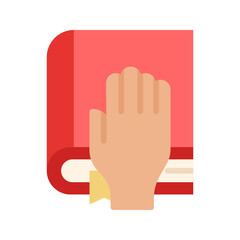 Oath icon vector image. Suitable for mobile apps, web apps and print media.