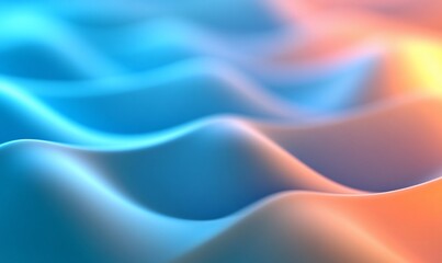 Obraz premium Surreal gradient abstract waves background with smooth fluid texture