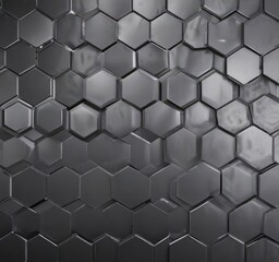 Subtle lighting enhances hexagonal metal texture; modern, minimalist geometric design ,  architecture,  sleek