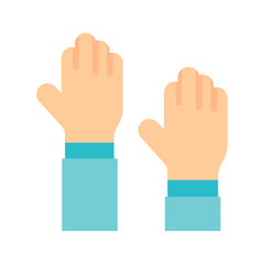 Raise Hand icon vector image. Suitable for mobile apps, web apps and print media.