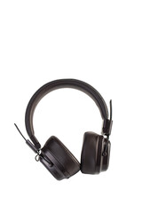 HeadPhones, Headphones isolate on transparent. Wireless headphones in brown.