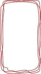 Simple Line Art Hand Drawn Frame, Vector Illustration