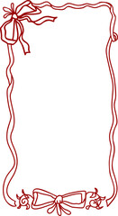 Simple Line Art Hand Drawn Frame, Vector Illustration