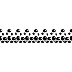 Black Pebble Border: Minimalist Design on White