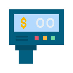 Taxi Meter icon vector image. Suitable for mobile apps, web apps and print media.