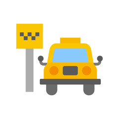 Taxi Stop icon vector image. Suitable for mobile apps, web apps and print media.
