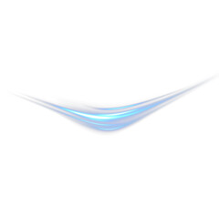 Abstract light lines of high-speed movement, blue colors. Neon glowing curves.