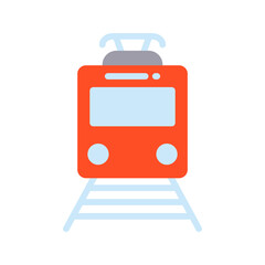 Tram icon vector image. Suitable for mobile apps, web apps and print media.