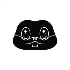 Snake Head - Silhouette Icon