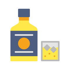 Whiskey icon vector image. Suitable for mobile apps, web apps and print media.