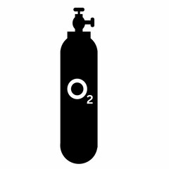 This is a pixel design illustrating the oxygen cylinder icon, symbolizing medical equipment, emergency support, healthcare aid, and respiratory assistance in hospitals.