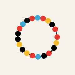 Colorful Beaded Bracelet Illustration