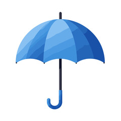 Simple blue umbrella illustration isolated
